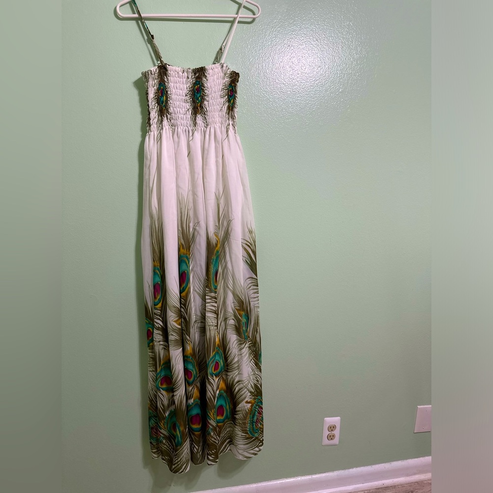 ZG&DD Sheer Maxi Dress Adj Straps Full Slip